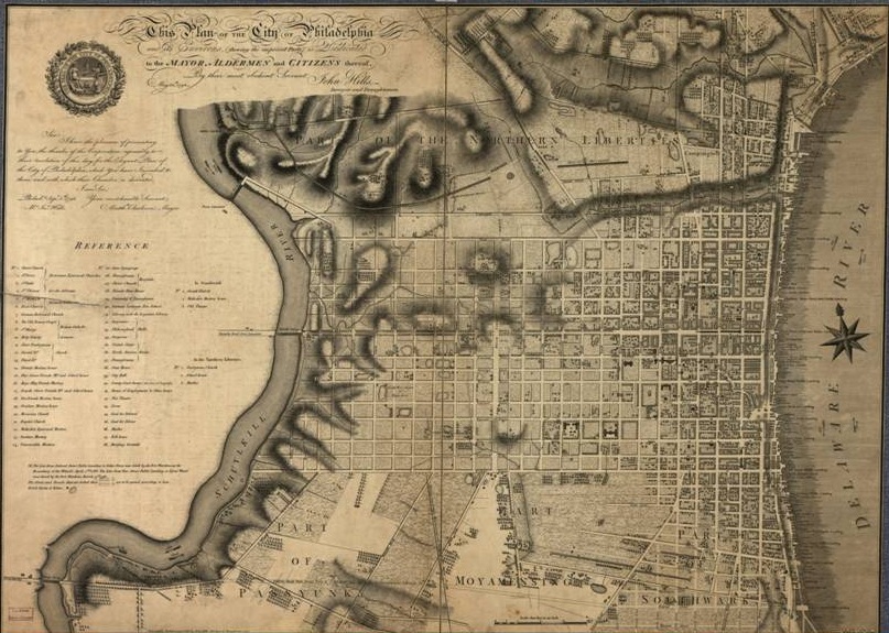 Historical map of Philadelphia